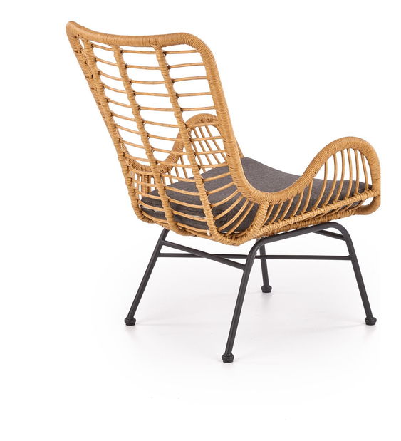 Zahradní křeslo Ikarusio (naturální jasan + černá)