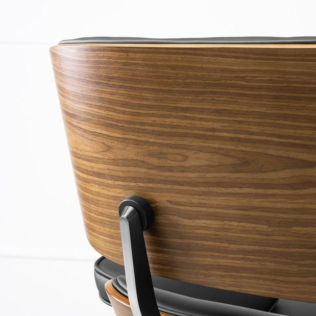 Křeslo s podnožkou Procesion (černá)