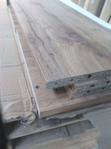 Manželská postel 160 cm Michigin (dub wotan) (s úložným prostorem) *bazar