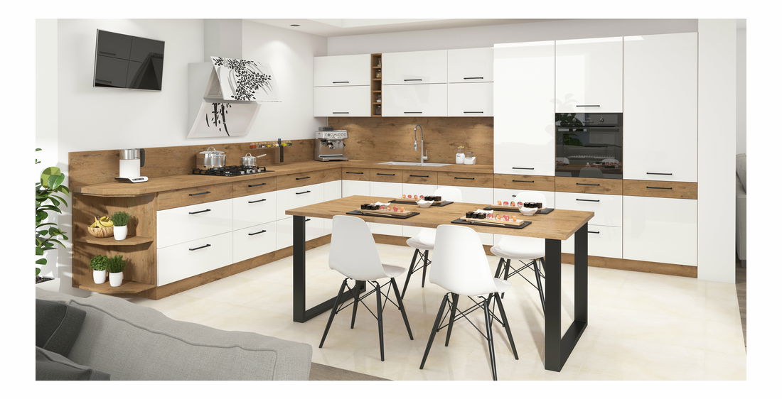 Dolná kuchynská skrinka Virion 105 ND 1F BB (dub lancelot + bilá) *výprodej