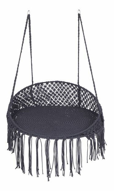 Závěsné křeslo BONITO (dřevo) (černá)