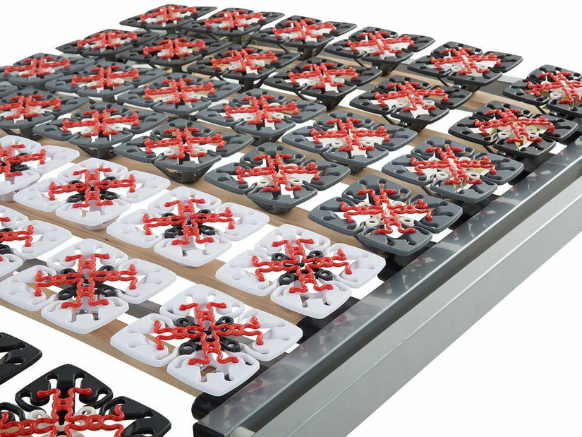 Set 2 ks. lamelových roštů 200x180 cm ELMO (dřevo) (šedá)