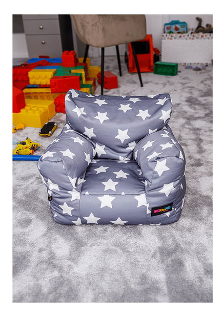 Sedací vak Buff Beauty (šedá + bílá)