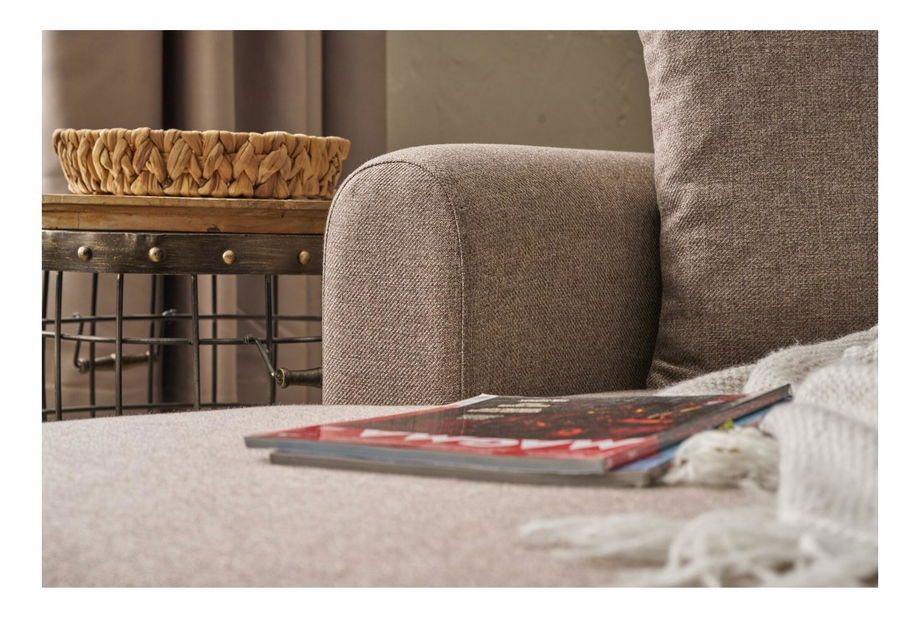 Rohová sedací souprava Minty (L) (hnědá)