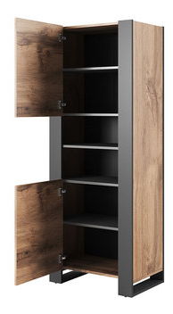 Policová skříň Empora (dub wotan + antracit)