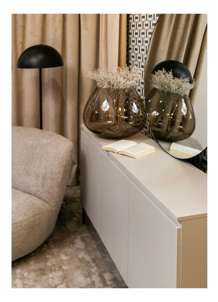 Skříňka Bennasi B3 (béžová + černá)