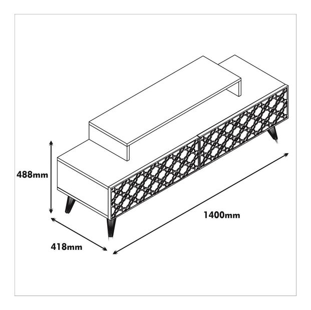 Sestava nabytku do obývacího pokoje Clementine (ořech)
