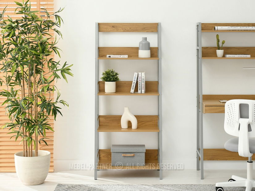 Regál Boge R (dub + chromová matný)