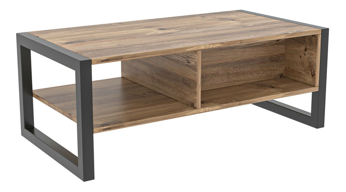 Konferenční stolek Heidi (atlantická borovice + černá)