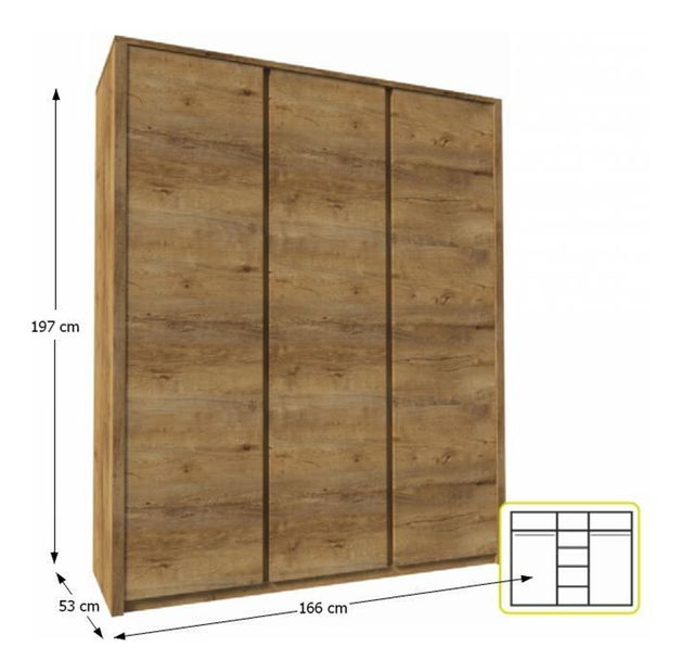 Šatní skříň Modestus S3D