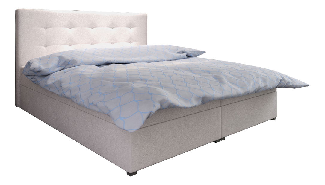 Manželská postel Boxspring 160 cm Fade 1 (béžová) (s matrací a úložným prostorem)
