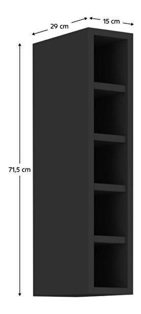 Horní policová skříňka Arikona Monzesa Sobera 15 G 72 OTW (černá)