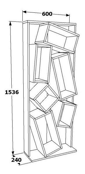 Regál Cormanolla (bílá + dub)