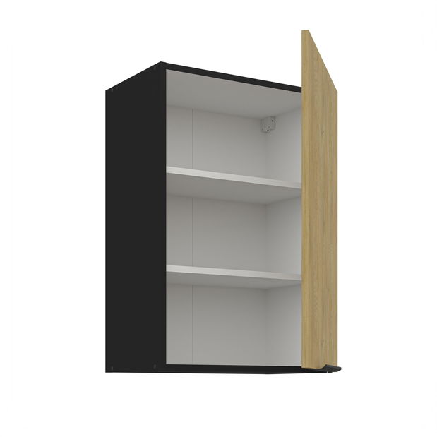 Horní kuchyňská skříňka Carminia 50 G-72 1F (dub cremona + černá)