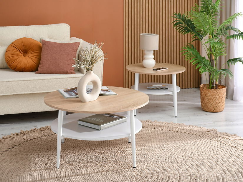 Konferenční stolek Randolf S (sonoma + bílá)