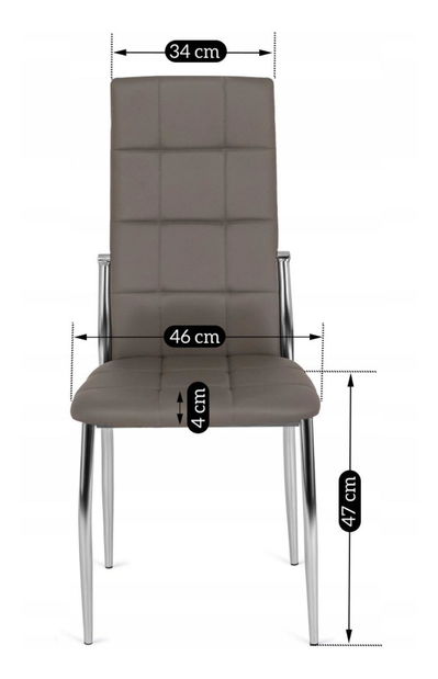 Jídelní židle Marinaleda (šedá ekokůže)