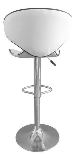 Barová židle Heidi (bílá + chrom)