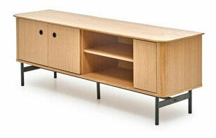 Tv stolek Sommer RTV1 (dub přírodní + černá)