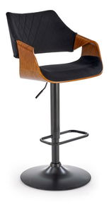 Barová židle Honduras (černá + ořech)
