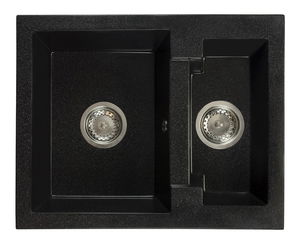 Kuchyňský dřez Yagma (černá + textura) (s 1 otvorem pro baterii) (L)