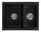 Kuchyňský dřez Yagma (černá + textura) (bez otvoru pro baterii) (L)