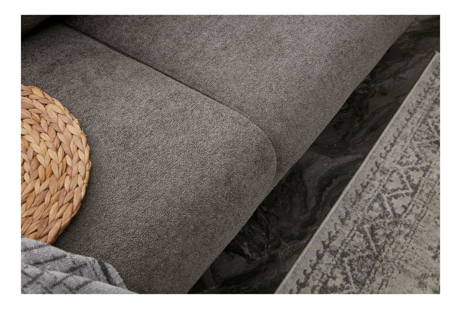 Rohová sedačka Simeon (L) (šedá + zlatá)