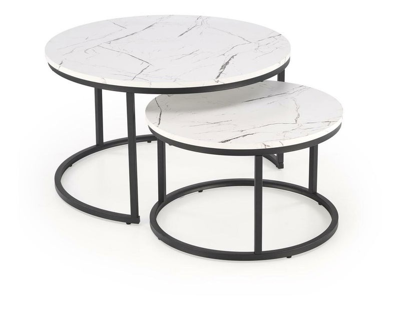 Set 2 ks. konferenčních stolků Jacarta (bílá + černá)