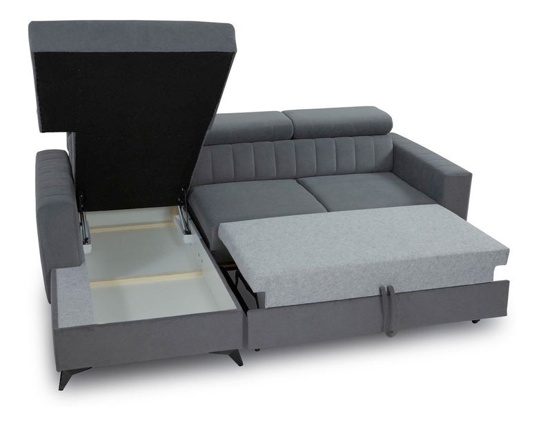 Rohová sedačka Laviosuna (tmavě modrá) (s úl. prostorem) (L)