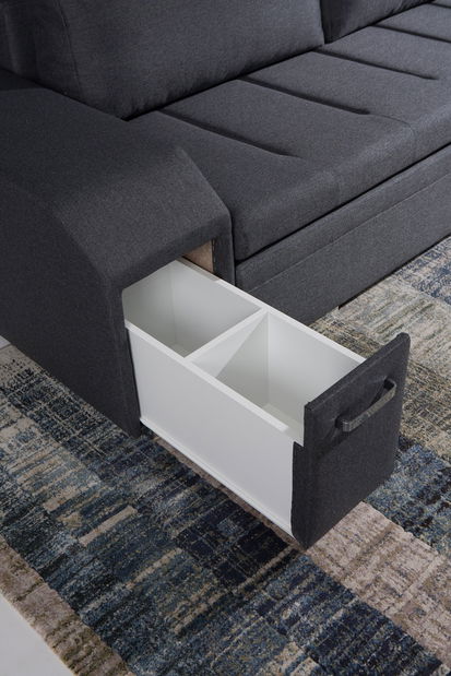 Rohová sedací souprava Aja (světle hnědá) (L)