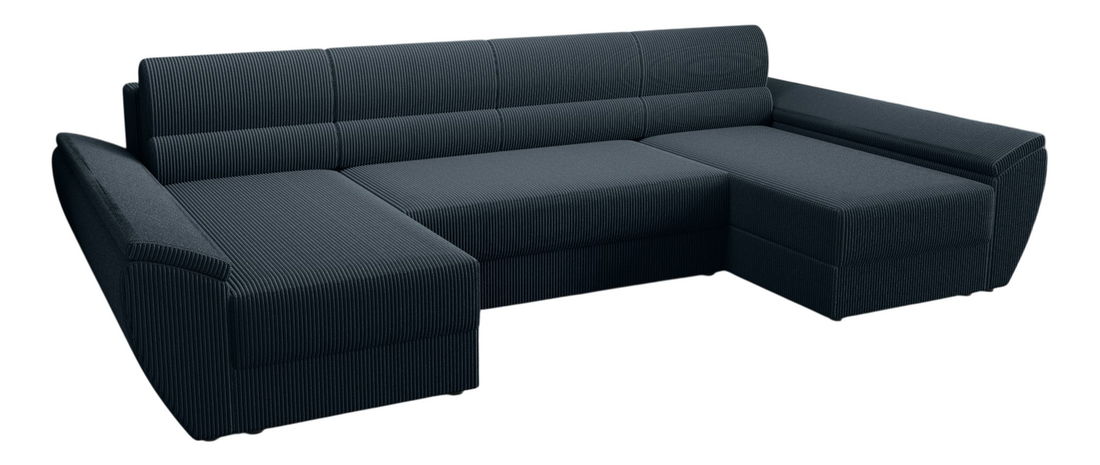 Rohová sedací souprava U Radiant U4 (tmavě modrá)
