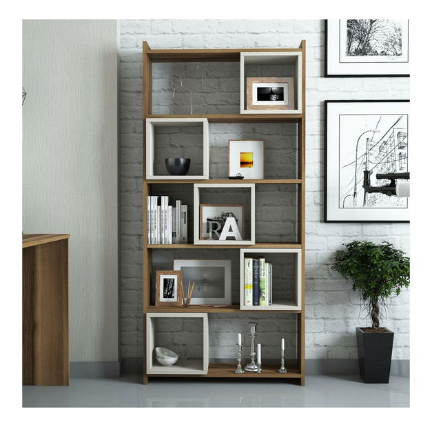 Regál Blanchet (ořech + krémová)