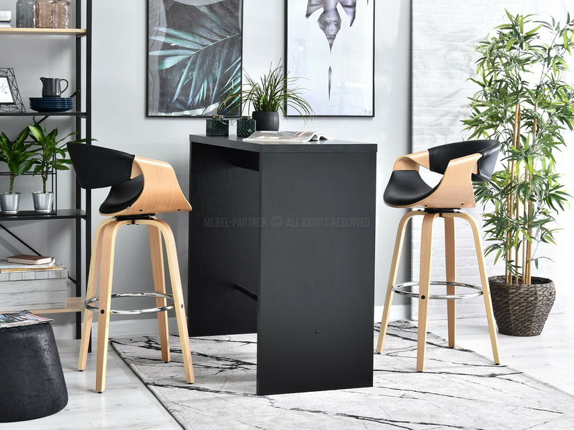 Židle Bjorn H (dub černý + chromová)