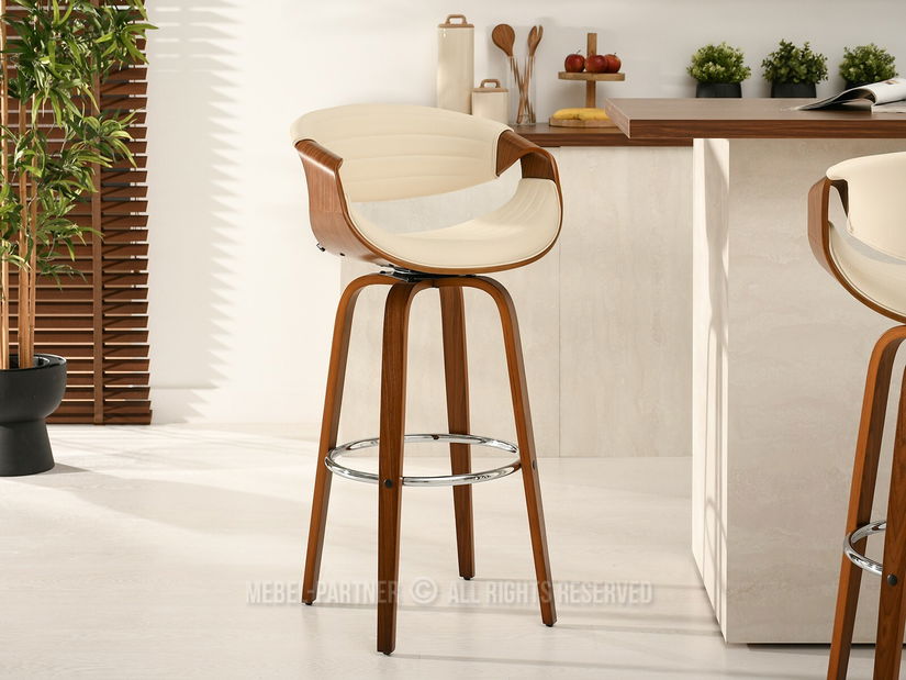 Židle Bjorn H (krémová + ořech)