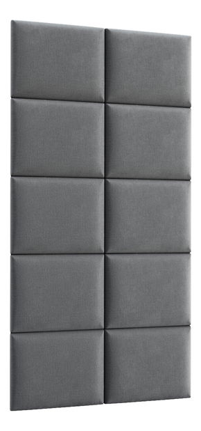 Set 10 čalouněných panelů Quadra 100x200 cm (šedá)