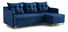 Rohová sedací souprava Lou (P) (tmavě modrá)