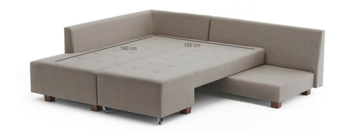 Rohová sedací souprava Madagascar (L) (Krémová)