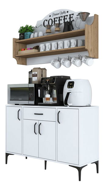  Komoda Jelena 138B (bílá + ořech)