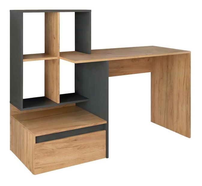 PC stolek Eugenika (dub craft zlatý + grafit)