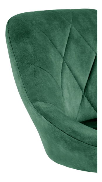 Barová židle Henrietta (tmavozelená + černá)