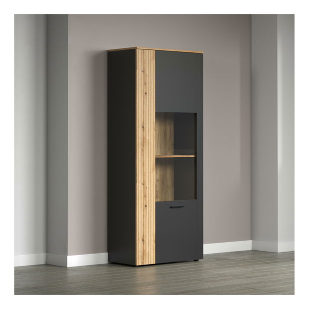 Vitrína Esferas 1 (grafit + dub evoke)