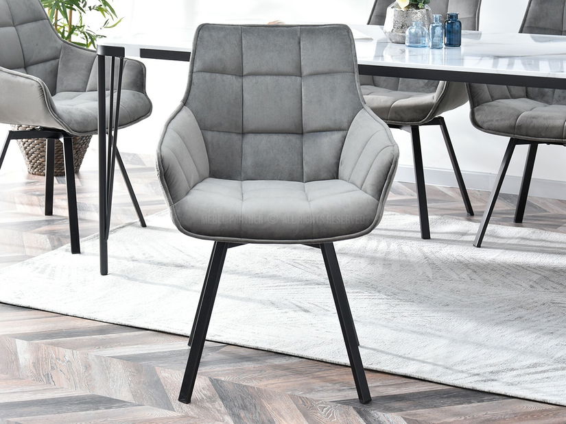 Židle Aranbura (šedá + černá)