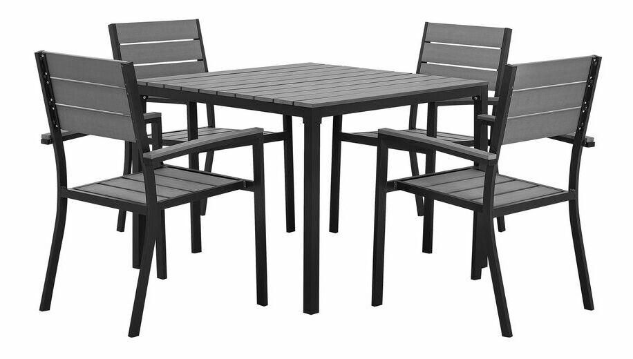 Zahradní jídelní sada Pronto (šedá)