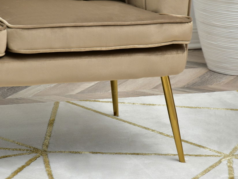 Pohovka Etimee S (béžová + zlatá)