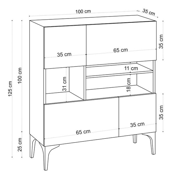 Skříňka Aliex 17 (Dub safírový)