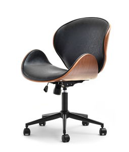 Křeslo Bloom (ořech černý + chromová)