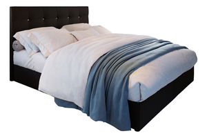 Boxspring postel 180 cm Karen (tmavě hnědá) (s matrací a úložným prostorem)