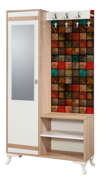 Předsíňová stěna Iris 723 (dub sonoma) (se zrcadlem)