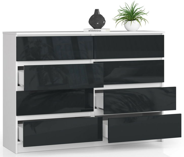 Komoda Keanu III (grafit lesk)