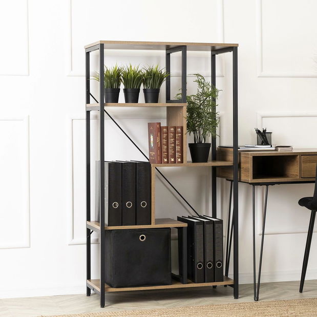 Regál Teshona (ořech + černá)