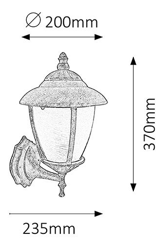 Venkovní svítidlo Madrid 8477 (antická zlatá + rýžové kamenné sklo)